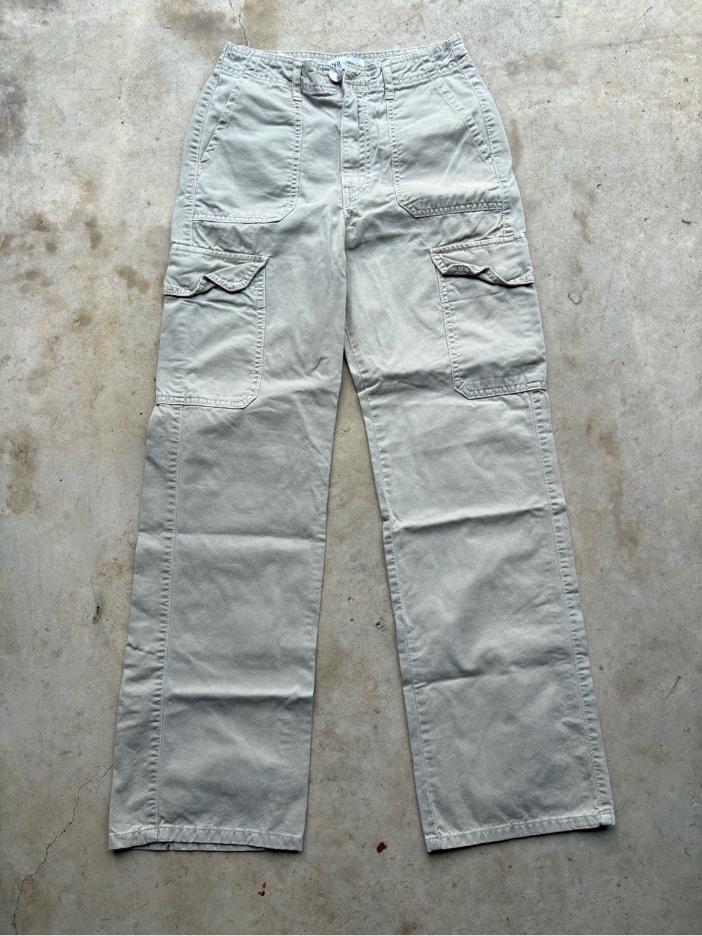 Zara Beige Cargo Pants
